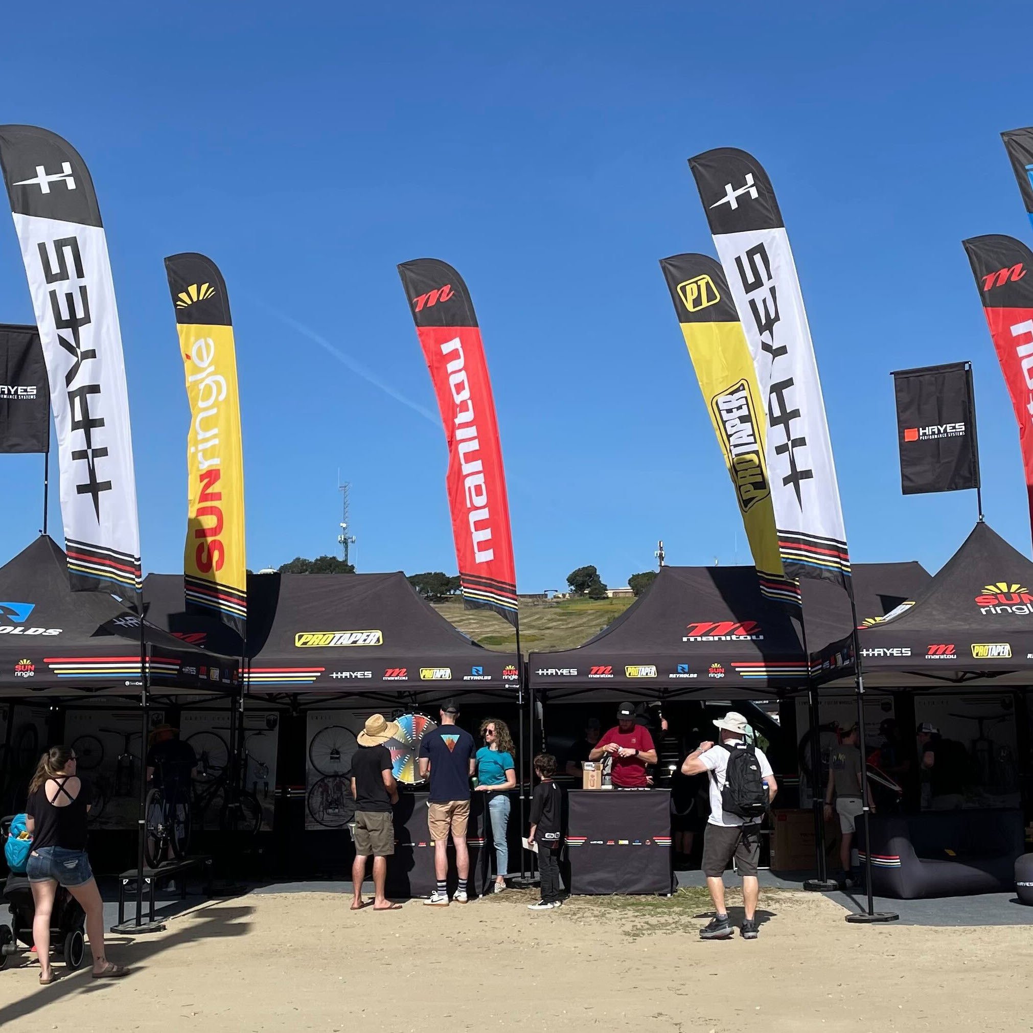 Custom Event Flags in 3 Days Teardrop, Feather Flags